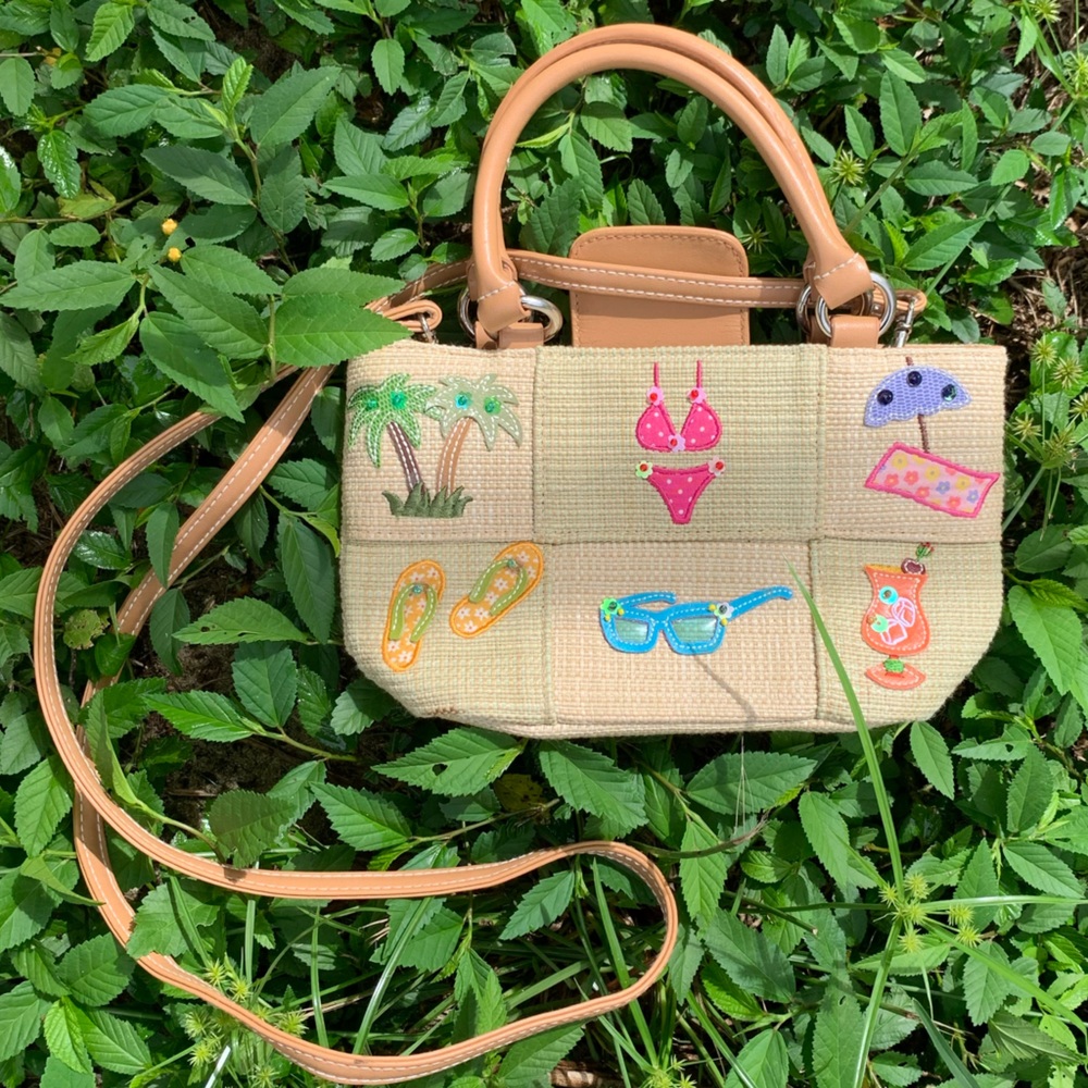 SWEET LITTLE VINTAGE BAG WITH BEACHY PATCHES